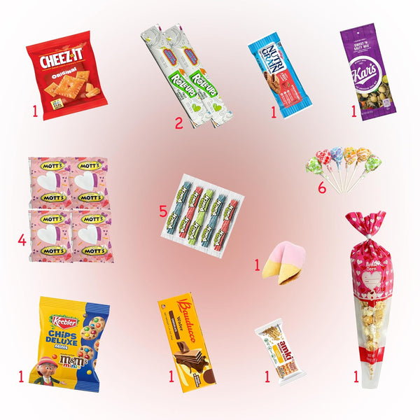 Valentine’s Snack Box College Care Package (45 Count)