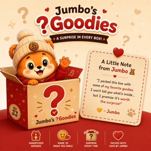 Jumbo's ?Goodies Mystery Snack Box | Glückliche 33 Snack-Vielfaltspackung